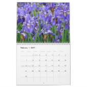 KALENDER Irises Kalender-lila Iris-Blumen (Feb 2027)