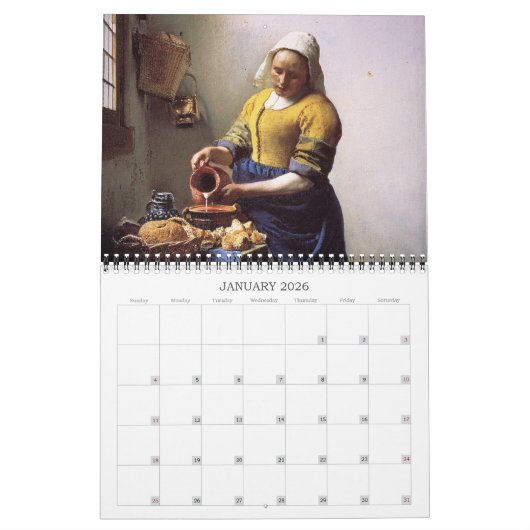 Kalender Jan.s Vermeer Malerei-2017 (Jan 2026)