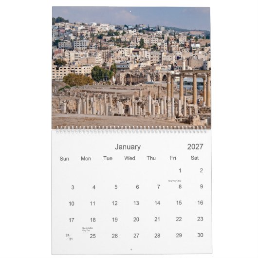 Kalender Jordanien 2016 (Jan 2027)