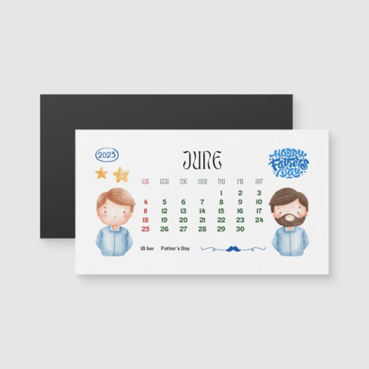 Kalender Juni 2023 Magnetkarte (Vorne/Hinten)