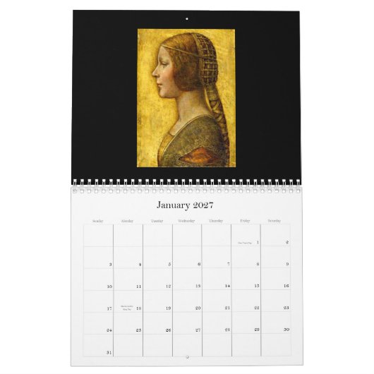 Kalender-Klassisch/Vintag-LEONARDO da Vinci Kalender (Jan 2027)