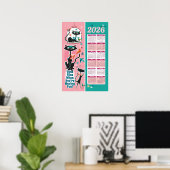 Kalender Küchenposter mit Katzen im Stil der Mitte Poster (Heimbüro)