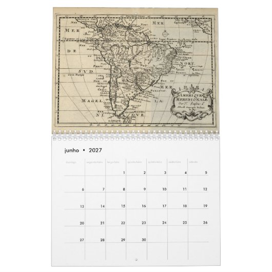 Kalender: Landkarten Brasiliens Kalender (Jun 2027)