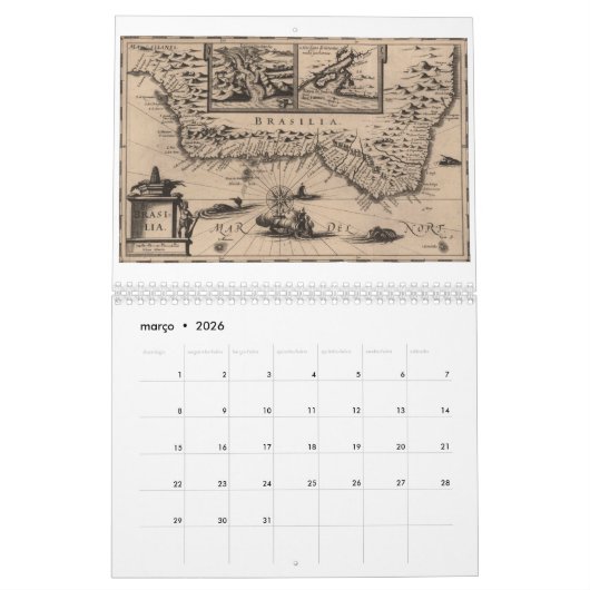Kalender: Landkarten Brasiliens Kalender (Mär 2026)