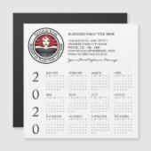Kalender-Logo des Geschäfts-2020 Magnetkarte (Vorne/Hinten)