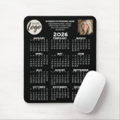 Kalender - Logo, Foto, Geschäftskontakte - schwarz Mousepad (Mit Mouse)