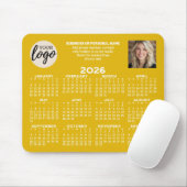 Kalender - Logo, Foto, Geschäftskontakte Senf Mousepad (Mit Mouse)