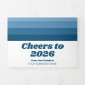 Kalender - Logo - Geschäft mit schweren Retrostrei Dreifach Gefaltete Urlaubskarte (Cover)