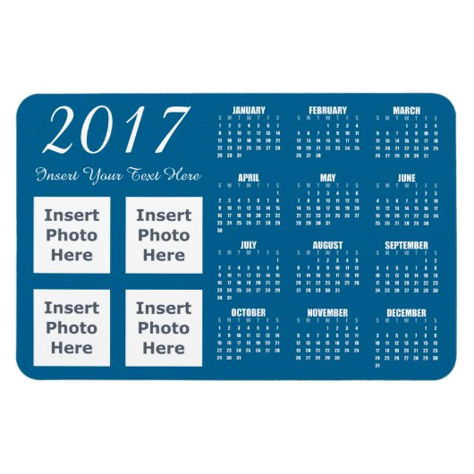 Kalender-Magnet 2017 für die benutzerdefinierte Fa Magnet (Horizontal)