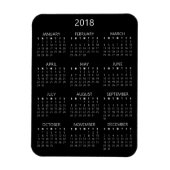 Kalender-Magnet 2018 - Schwarz Magnet (Vertikal)