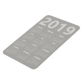 Kalender-Magnet 2019 - leicht grau Magnet (Linke Seite)