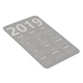 Kalender-Magnet 2019 - leicht grau Magnet (Rechte Seite)