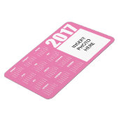 Kalender-Magnet für 2017 - Foto - leicht rosa Magnet (Linke Seite)