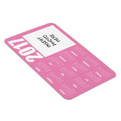 Kalender-Magnet für 2017 - Foto - leicht rosa Magnet (Rechte Seite)