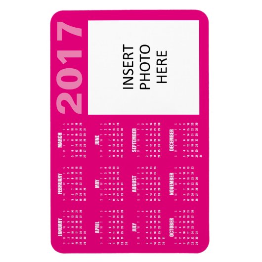 Kalender-Magnet für benutzerdefinierte Fotos 2017 Magnet (Vertikal)