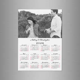 Kalender-Magnet für personalisierte Fotos 2026 Magnetkarte
