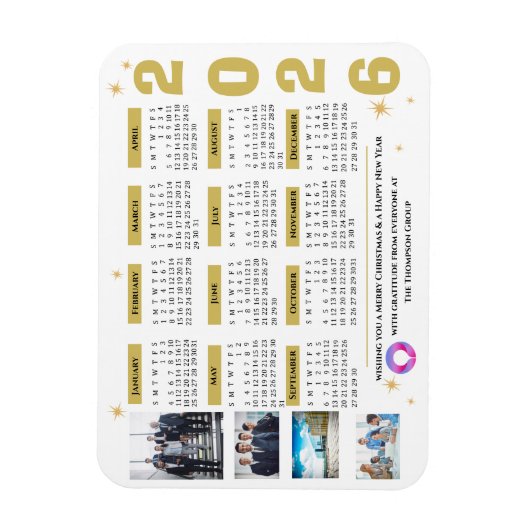 Kalender-Magnet mit Firmenlogo Magnet (Vertikal)