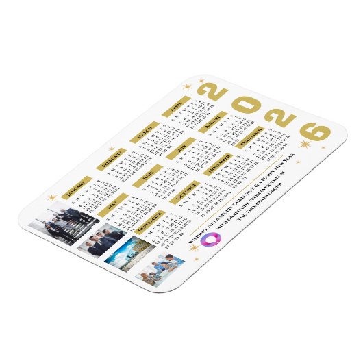 Kalender-Magnet mit Firmenlogo Magnet (Linke Seite)