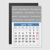 Kalender Magnetkarte 2022 April (Vorne/Hinten)