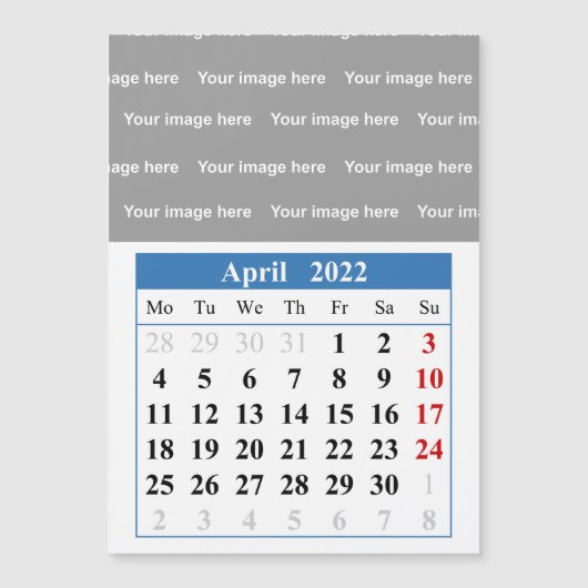 Kalender Magnetkarte 2022 April (Vorderseite)
