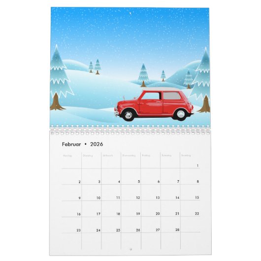 Kalender Mini Cooper Alles was brauche im Neujahr (Feb 2026)