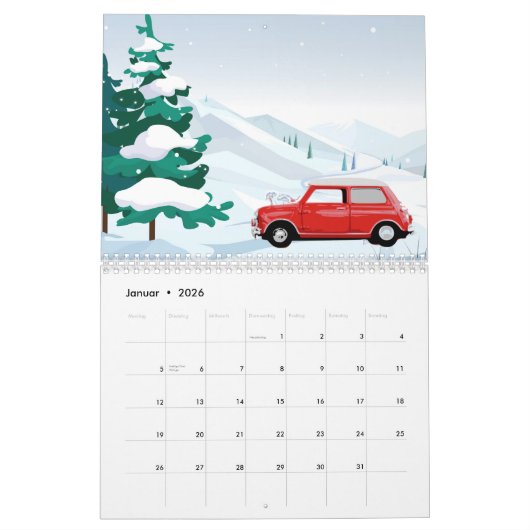 Kalender Mini Cooper Alles was brauche im Neujahr (Jan 2026)