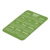 Kalender - Minimal Grün und Weiß Modern Magnet (Linke Seite)