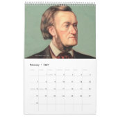 Kalender mit 12 Komponisten im traditionellen Stil (Feb 2027)