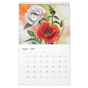 Kalender mit 12 schönsten Blumen