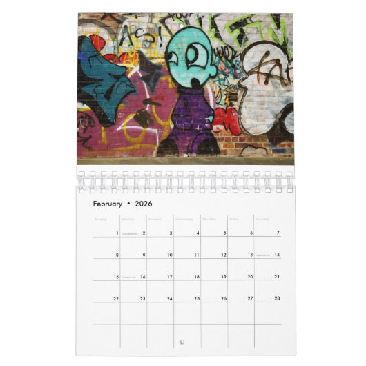 Kalender mit 2017 Graffiti (Feb 2026)
