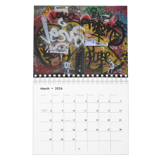 Kalender mit 2017 Graffiti (Mär 2026)