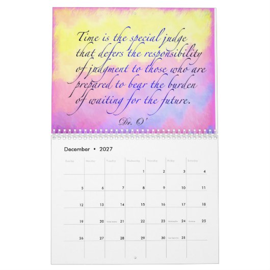 Kalender mit 3qm (Dez 2027)