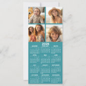 Kalender mit 4 FotoCollage - Blue Card (Vorderseite)