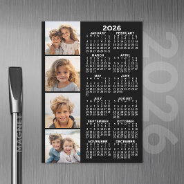 Kalender mit 4 Fotocollagen Magnetkarte