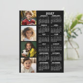 Kalender mit 4 Fotomaterial auf Karte (Stehend Vorderseite)