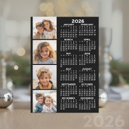 Kalender mit 4 Fotomaterial auf Karte