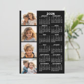 Kalender mit 4 Fotomaterial auf Karte (Stehend Vorderseite)