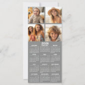 Kalender mit 4 Fotomaterial - Grau - Karte (Vorderseite)