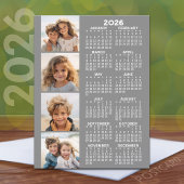 Kalender mit 4 Fotomaterial - Grau Postkarte