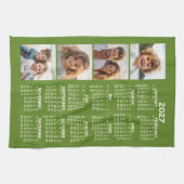 Kalender mit 4 Fotomaterial - grün Geschirrtuch (Horizontal)