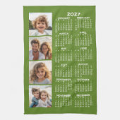 Kalender mit 4 Fotomaterial - grün Geschirrtuch (Vertikal)