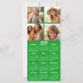 Kalender mit 4 Fotomaterial - Grüne Karte (Vorderseite)