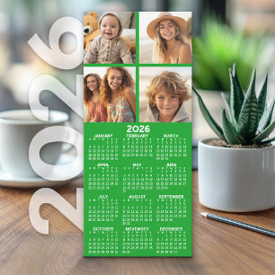 Kalender mit 4 Fotomaterial - Grüne Karte