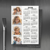 Kalender mit 4 Fotomaterial Magnetkarte weiß