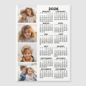 Kalender mit 4 Fotomaterial Magnetkarte weiß (Vorderseite)