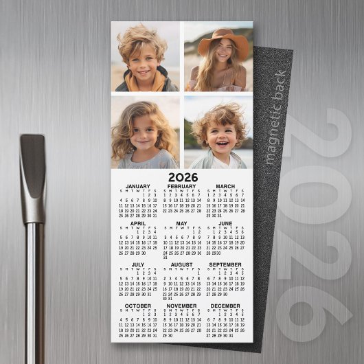 Kalender mit 4 Fotomaterial - Modern Magnet