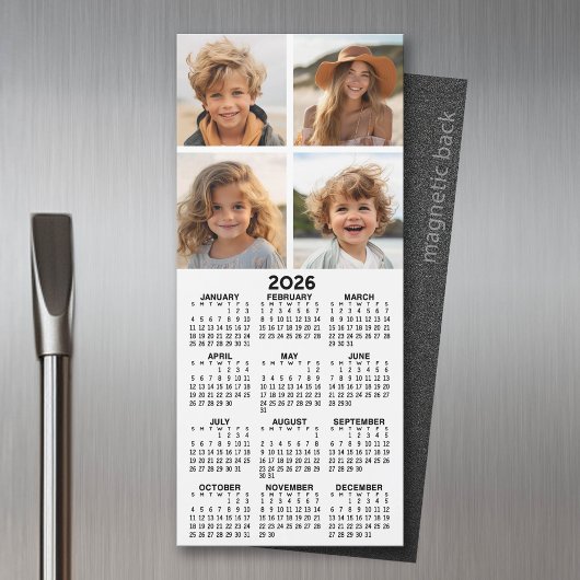 Kalender mit 4 Fotomaterial - Modern Magnet