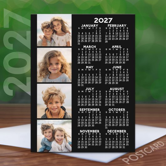 Kalender mit 4 Fotomaterial Postkarte