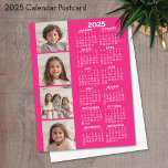 Kalender mit 4 Fotomaterial Postkarte<br><div class="desc">Eine 4-Foto-Collage mit einem Kalender. Ein lustiger Gegenstand für das neue Jahr. Fügen Sie diesem Design 4 quadratische Fotos hinzu. Mit etwas Arbeit können Sie die Hintergrundfarbe und die Kalenderfarbe ändern,  wenn Sie auf die Option Anpassen klicken und verschiedene Farben auswählen.</div>