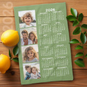 Kalender mit 4 Fotomaterial - Seite Grün Geschirrtuch